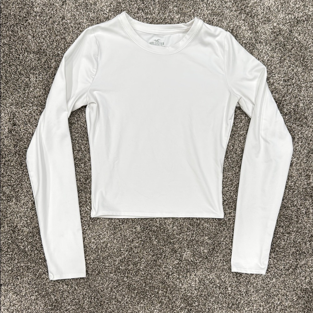 Hollister White Long Sleeve Top ~ Women's Size Small